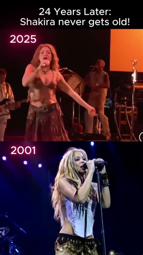 2001 x 2025 - Shakira is stunning! #nostalgia #shakira #shortsmusic