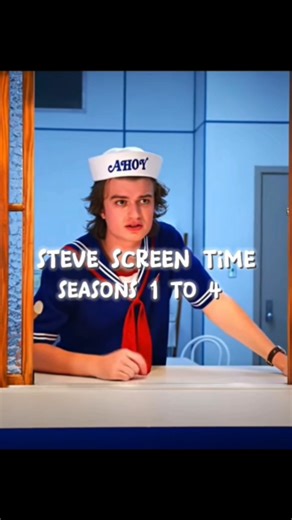 Steve Harrington screen time [seasons 1 to 4] stranger things