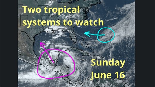 22K views · 373 reactions | Sunday video discussion on two tropical systems that could develop and impact the U.S., Bahamas, Mexico, and Central America this Week | Tropical Tidbits | Facebook