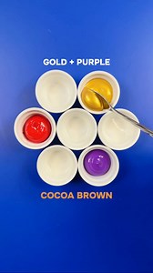 Gold, Purple & Scarlet Paint Recipe!🎨 . . .#colors #colormixing #gold #purple #scarlet #red #miniartzone #viral #reels #foryou #mixing #asmr #artvideo #art #painting | Mini Art Zone