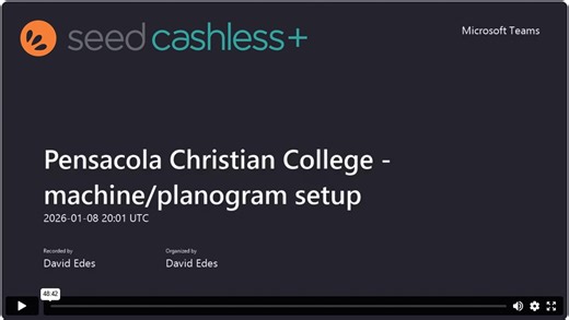 Pensacola Christian College - machineplanogram setup