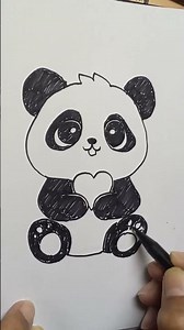 beginner friendly Cute panda drawing || #drawing #drawingtutorial #easydrawing #sketch
