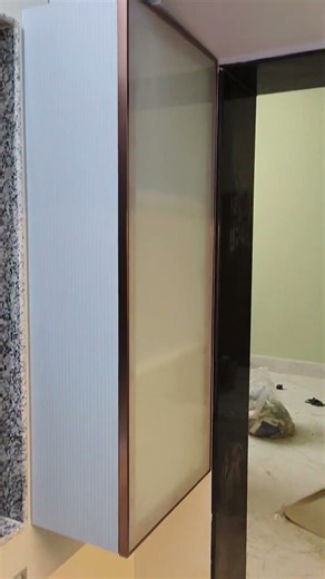 full modular kitchen with profile handle #plywood #kitchendesign #viral