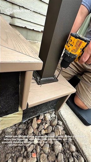 Steel Post Hack Works #ConstructionHacks #DIYProjects #ToolTok
