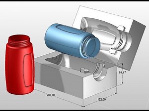 BOTTLE HELIX THREAD soothout: NX / CATIA / SW / KC (Tool Engaged)