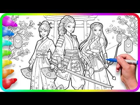 Satisfying Coloring KPop Demon Hunters FanArt - Rumi, Zoey, Mira / KPop Demon Hunters Coloring Pages
