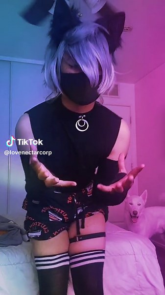 every time my cat ears fall in my face😑🧇#femboy #roseboy #catboy #doggo