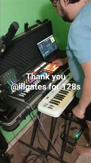 showing off the 128 drum kit on my live looping rig.