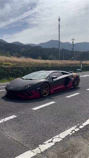 A Lamborghini cruising gracefully through the countryside #Lamborghini #lamborghini