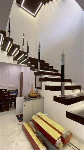 Modular Staircases Steel square Balusters fitting ।।मॉड्यूलर स्टेयरसकेस स्टील बैलस्टर्स फ़िटिंग।।￼￼