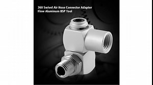 Swivel Air Hose Adapters, 4pcs/Set Aluminum 1/4" Universal 360 Swivel Air Hose Connector Adapter Portable Air Hose Fittings Home Accessory