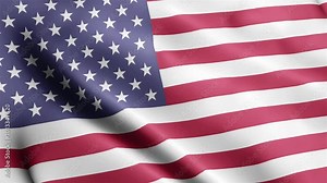 4k render United States Flag video waving in wind United States Flag Wave Loop w