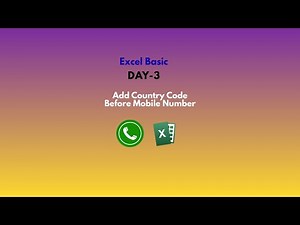 Excel Formula to Add Country Code with Mobile number