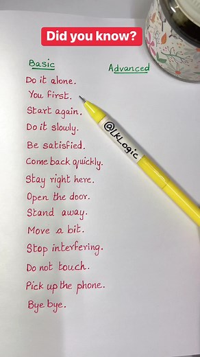 7.1K views · 90 reactions | Basic vs Advanced English | LK Logic | Facebook