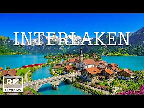 Interlaken,Switzerland 8K | Heart of the Swiss Alps – Turquoise Lakes, Alpine Peaks & Scenic Valleys