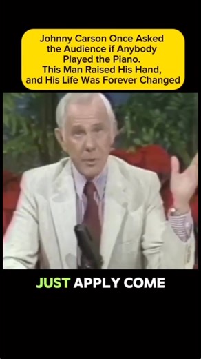 Johnny Carson Once Asked the Audience if Anybody Played the Piano. This Man Raised His Hand, and His Life Was Forever Changed | Matthew