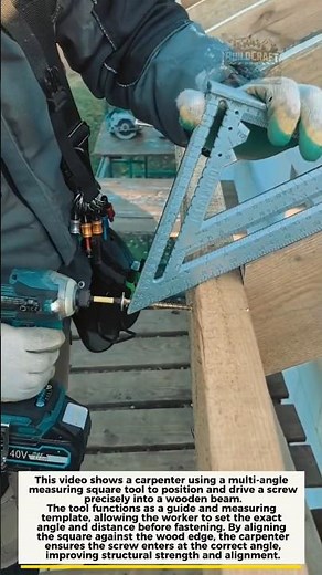 Precision Square Guide for Perfect Screw Angles #carpentry #tools #woodworking