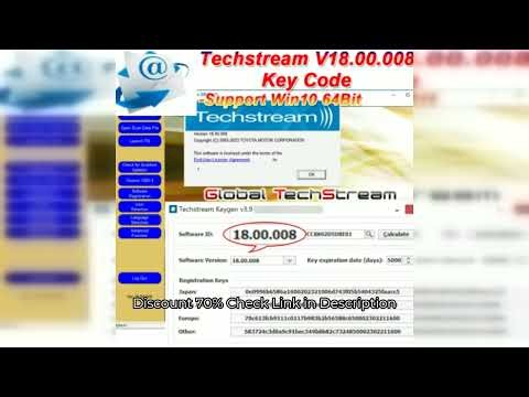 TIS Techstream 18.00.008 software Link and Active Code Newest Version Work with MINIVCI MINI VCI V16