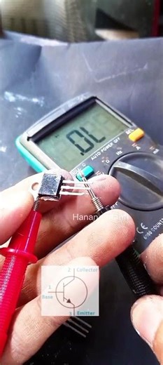 easy testing transistor #transistor #multimeter