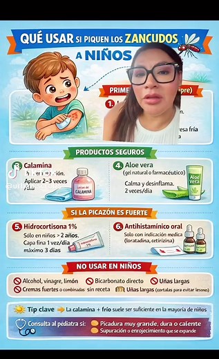 Cómo tratar picaduras de zancudo en niños