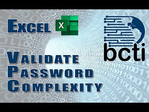Microsoft Excel - Password Complexity Check (Super Tool)