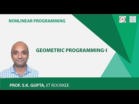 Geometric Programming-I