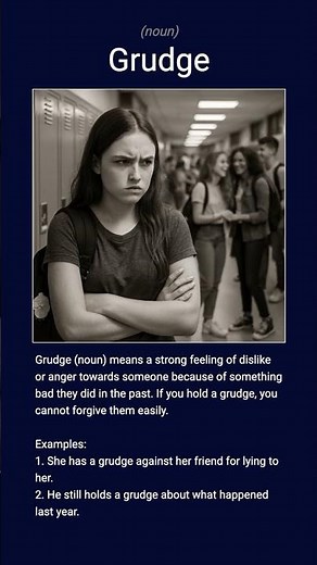 English word 'grudge' noun B2