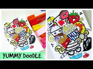 Lets Doodle // Food doodle // Kawaii