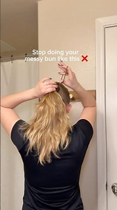 This is why it never looks right 😭 #messybun #easyhairstyle #hairstyle #hairtok