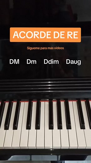 Tipos de acordes de Re✨ #easy #piano #pianotutorial #pianolesson #pianomusicalite | Piano Musicalité