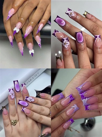Purple Nails Inspo: Elegant Birthday Nail Ideas