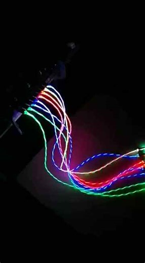 2025 New 3-in-1 Glowing  USB Cable Suitable LED Cable USB to Mini USB/C-type/8-pin Fast Charging Cable for Smartphone