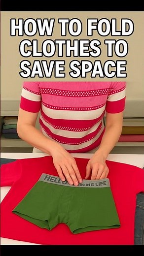 Fold Clothes in 5 Seconds 🪄 | Space-Saving Hack for Travel & Home