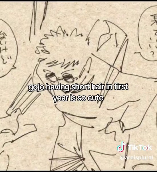 Gojo Satoru's Adorable Short Hair in Jujutsu Kaisen