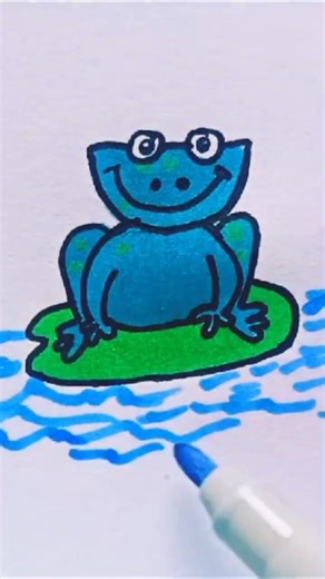How to draw a frog 🐸 easily step by step.
