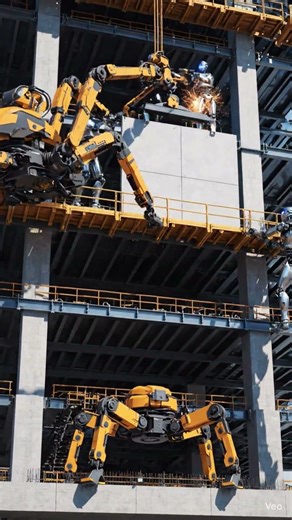 Robot Construct Building 🤖🛠️ | Amazing Assembly | #Shorts