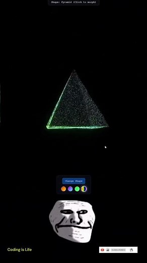 Build a 3D Pyramid with HTML, CSS & JavaScript#coding #html #css #ai #javascript #chatgpt #short #ai