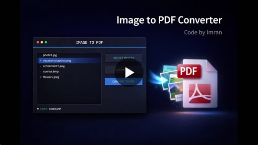 Python App Converts Multiple Images to Single PDF | Muhammad Imran posted on the topic | LinkedIn