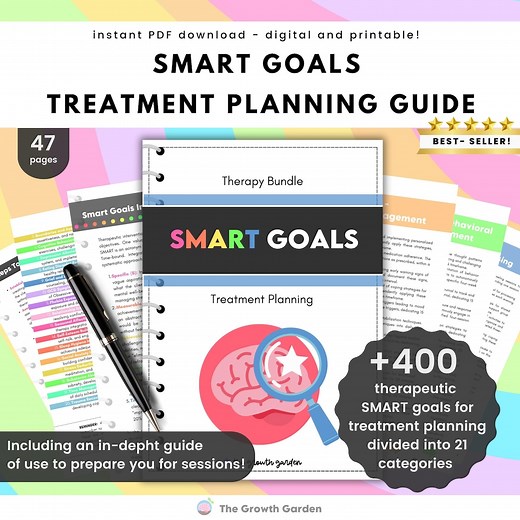 SMART Goals Therapy Guide: Treatment Planning Objectives - Etsy