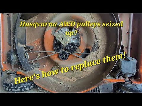 How to replace the 3 drive pulleys on your Husqvarna AWD push mower.
