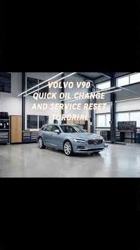 VOLVO V90 QUICK OIL CHANGE AND SERVICE RESET TUTORIAL #automobile #volvo #v90 #pov