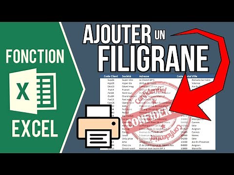 EXCEL - AJOUTER UN FILIGRANE (Insérer un texte ou une image en arrière-plan)