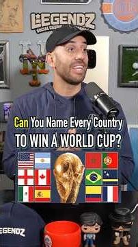 Can You Name Every Country To Win A World Cup?! #shorts #worldcup #soccer #guessinggame