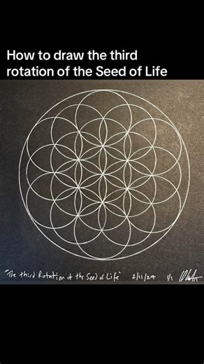 7.2K views · 122 reactions | How to draw The third rotation of the seed of life #natureofflowers #sacredgeometry #artwork #art #geometry #geometricart #seedoflife | Natureofflowers | Facebook