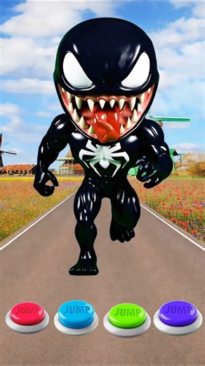 I jump red blue green purple button 💥 Tractor, Jcb, Rollor & Alien 👾 #shorts