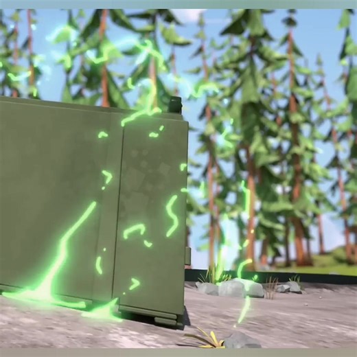 Cartoon Adventure: Blue Character vs. Brown Bear