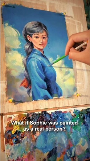 Painting Sophie from Howl’s Moving Castle in My Own Style | Expressive Realism #studioghibli