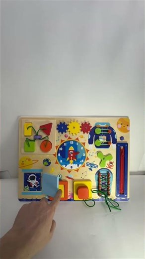 ASMR Wooden Busy Board 🪵 | Satisfying Toy Sounds