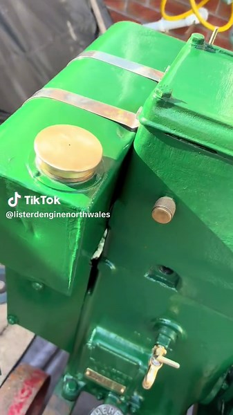 Week 3 Second coat of paint on the engine. Fuel take painted and refitted. New tap has been fitted. Some polishing the plaques etc. #restoration #vintage #vintageengine #lister #listerengine #listerd