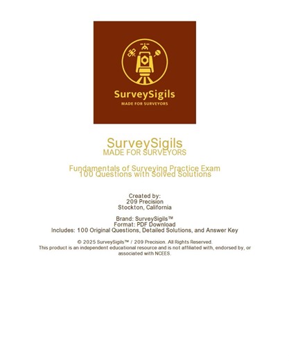 Surveying Fundamentals Practice Exam – 100 Questions | Digital Download Study Guide for Surveyors - Etsy